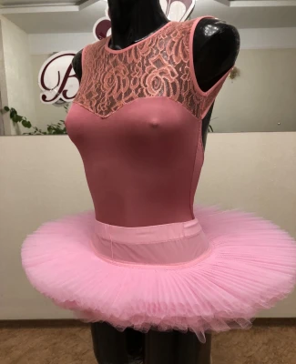 Professional tutu with  hoops «Flamingo» T 0081