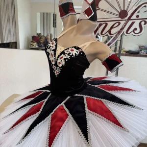 Costum de balet de scenă Columbine Harlequinade Spărgătorul de nuci P 0292 - image 13