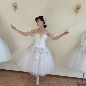 Ballet costume Marie/Clara scene snow 2 act.  snowflakes Nutcracker P 0202A - image 9