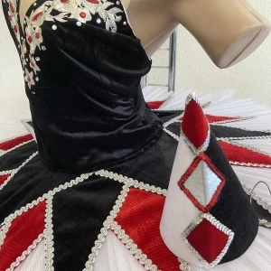 Costum de balet de scenă Columbine Harlequinade Spărgătorul de nuci P 0292 - image 8