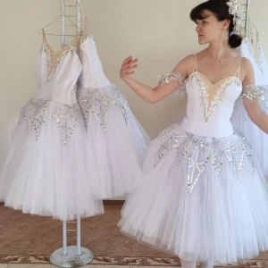 Ballet costume Marie/Clara scene snow 2 act.  snowflakes Nutcracker P 0202A - image 5